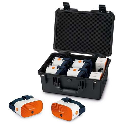 CVR-355-Headset-4-Bay-Luggage-Case-facing-left-20cm